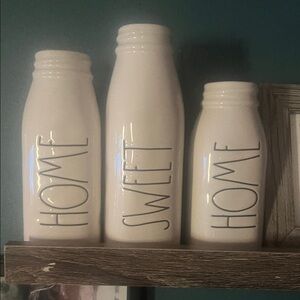 Rae Dunn Cream 'Home Sweet Home' Vases